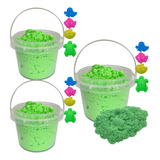 Balde De Areia Magica Cinética 1kg 9 Pçs Brincar Crianças
