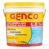 Balde De Cloro Piscina Granulado Genco 3x1 10 Kg 3 Em 1