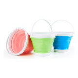 Balde Dobrável Retrátil 10 Litros Silicone C Alça Reforçada