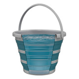 Balde Dobrável Retrátil 5 Litros Silicone C Alça Reforçada