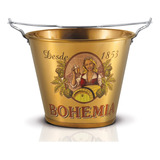 Balde Gelo Cerveja Bohemia Retro 6l Original Dourado Adega