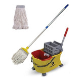 Balde Mop Doblô Espremedor 20 Lts C Cabo E 2 Refil Esfregão