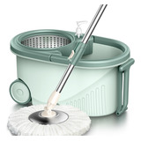 Balde Mop Giratorio Perfect Limpeza Balde Inox Rodo Magico