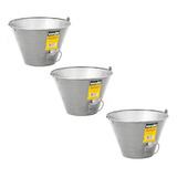 Balde Para Cimento E Concreto 10 L Vonder Metálico 03 Unid
