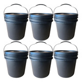Balde Para Pintura Profissional 16l Tampa Lacre 6 Pçs
