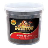 Balde Petisco Bifinho Sabor Carne Premium Petitos 2 5kg Pet