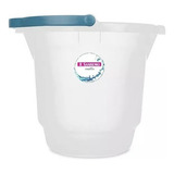 Balde Plástico 12 Litros Transparente C Alça Sanremo Cor Água