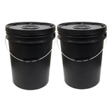 Balde Plástico Alimentício C Tampa Hermético 20l Kit 2 Un 