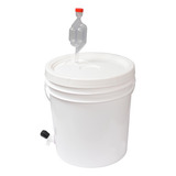 Balde Plástico Cerveja Artesanal Fermentador 10 L Com Alça
