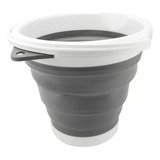 Balde Retrátil Silicone Flexível Portátil 5 Litros Dobrável
