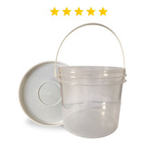 Balde Transparente 2 2l Alça Plástica Para Filtro 20 Pçs