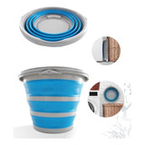 Balde Xh Balde Retratil Dobravel Flexivel 10 Litros Silicone Limpeza Azul 10 L