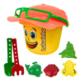 Baldinho Balde Areia Praia Brinquedo Infantil C 7 Acessórios