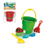 Baldinho De Praia Infantil Regador Formas Balde Areia