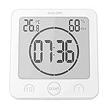 BALDR Despertador à Prova D água Com Temporizador Para Chuveiro De Banheiro Relógio LCD Montado Na Parede Exibe Tempo Temperatura E Umidade Relativa Interna