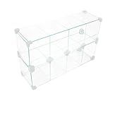 Baleiro Expositor Branco De Vidro 0 50 X 0 30 X 0 15m