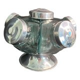 Baleiro Porta Tempero Giratorio Antigo Bomboniere Aluminio