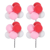 Balões Coloridos Decoração De Bolos Decore 4 Peças