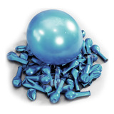 Balões Metalizados Azul Bexigas Cromadas N 5 25 Und s