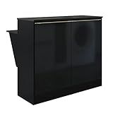 Bancada Balcão Com Prateleira Divisor De Ambientes Multimóveis Preto