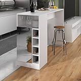 Bancada Balcão-mesa De Cozinha Com Adega 1 Porta E Espelho Multimóveis Mp2248 Branco