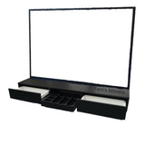 Bancada Console Com Espelho E Porta Maquinas 2 Barbeiros