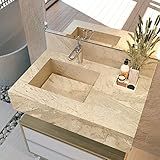 Bancada Em Porcelanato Para Banheiro 80cm Max Com Cuba Esculpida