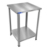 Bancada Mesa Inox Industrial Paneleiro Liso 90x60x60