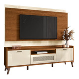 Bancada Painel Para Tv Até 75 Arcade 1 8 Nature Off White