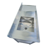 Bancada Pia Mesa Inox Industrial Cuba Esquerda 180x60x90