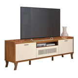 Bancada Rack Para Tv Até 75 Arcade 1 8 Nature Off White