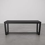 Banco 2 Lugares 120cm Estilo Industrial Concept Cabecasa Madeiramadeira Preto Trama Preto