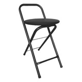 Banco Banqueta Dobrável Com Assento Estofado Várias Cores Cor Tabaco