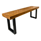 Banco Estilo Industria Tampo Madeira Maciça 120x30x45cm