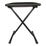 Banco Piano Teclado Almofadado Banqueta Saty Bsx01 Cor Preto