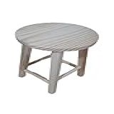 BANCO REDONDO ALTO CRU 60 CM