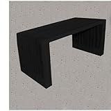 Banco Ripado Grande Resistente Diversas Cores-Preto-