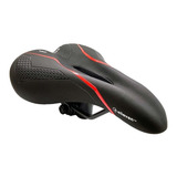 Banco Selim Bicicleta Elleven Vazado Gel Confortável Mtb Cor Vermelho