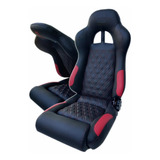 Bancos Concha Reclinável Preto vermelho P Buggy Trilho