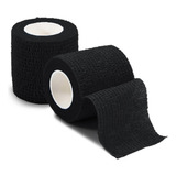 Bandagem Elástica Adesiva Flexível Atadura 5cm X 4 5m Preta