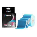 Bandagem Elástica Aktive Sport Fita Kinésio Aktive Tape Cor Azul