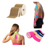 Bandagem Elástica Fita Adesiva Fisioterapia Sport Cor Bege