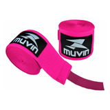 Bandagem Elástica Muvin 5 Metros   Luta Boxe Mma Muay Thai Cor Pink