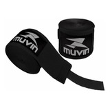 Bandagem Elástica Muvin 5 Metros Luta Boxe Mma Muay Thai Cor Preto