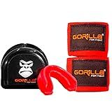 Bandagem Elástica   Protetor Bucal   Muay Thai Boxe   Gorilla Cor  Vermelho