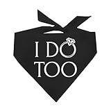 Bandana Para Cães I Do Too Noivado Anúncio De Casamento Preto PP 112 