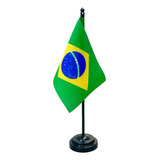 Bandeira Bandeirinha De Mesa Países Brasil Pedestal 26cmx6cm
