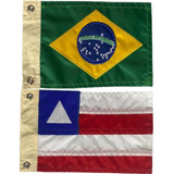 Bandeira Bordada Dupla Face Moto Custom Brasil E Usa