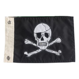Bandeira Bordada Dupla Face Para Moto Chopper Pirata