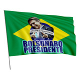 Bandeira Brasil Bolsonaro 2022 Modelo 1 Dupla Face 1x1 45m